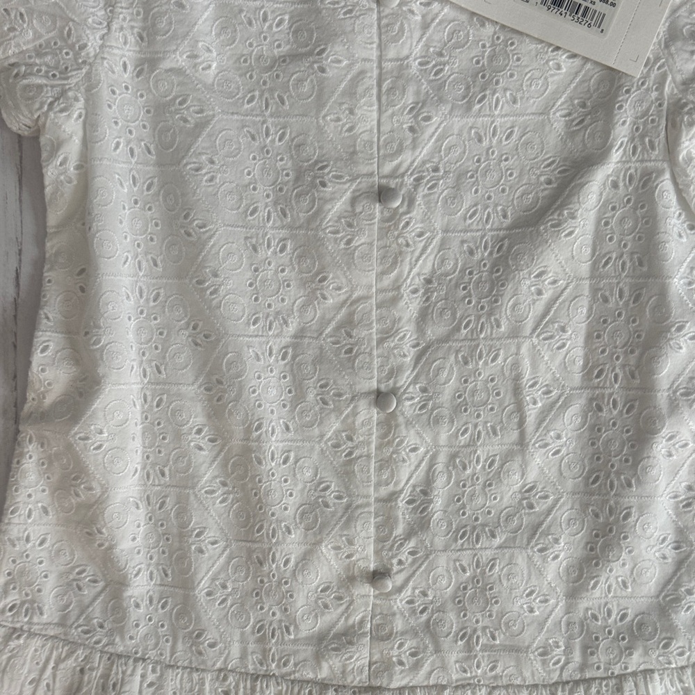 NWT Vineyard Vines Charming White Eyelet Kids Dress - Picture 3 of 7